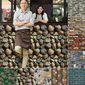 3D кирпичи комната спальня стикер стены живые обои настенная наклейка домашний художественный декор A