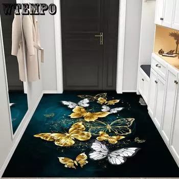 3D китайский коврик для пола, коврик для двери, для дома, спальни, гостиной, ванной комнаты, нескользящий, впитывающий, пригодный для машинной стирки, коврик 50*80CM