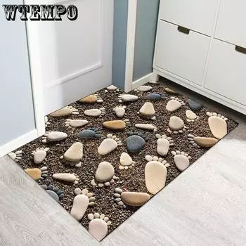 3D китайский коврик для пола, коврик для двери, для дома, спальни, гостиной, ванной комнаты, нескользящий, впитывающий, пригодный для машинной стирки, коврик 50 * 80Cm
