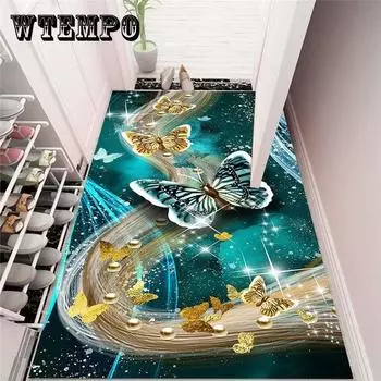 3D китайский напольный коврик от двери до двери, дверной коврик для дома, спальни, гостиной, ванной комнаты, нескользящий впитывающий коврик, который можно стирать в машине 40*60cm