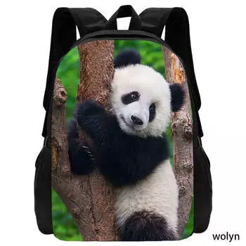 3D китайский школьный рюкзак с пандой для детей, школьные сумки с героями мультфильмов для мальчиков и девочек, детский рюкзак с изображением животных для школы 15 inches