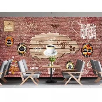 3D Кофейные зерна настенные фрески Кафе Магазин Доска Фреска для Кофейни Ресторан Бар Обои Декор 200 cm(W) x 140 cm(H)