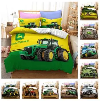 3D комплект постельного белья для внедорожников, сельскохозяйственный автомобиль, пододеяльник, наволочка, 2/3 шт., AU/DE/US/UK/EU, полноразмерный декоративный пододеяльник Baby 100x135cm