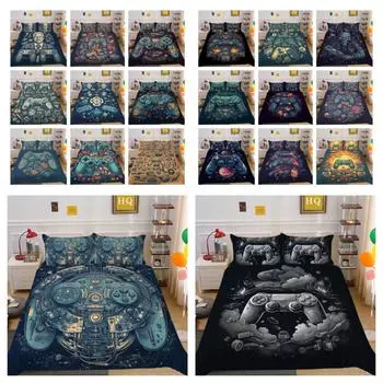 3D комплект постельного белья, домашнее постельное белье, покрывало с игровым принтом для мальчиков и девочек, пододеяльник, мужской комплект постельного белья, мягкий домашний текстиль UK Single 135x200cm