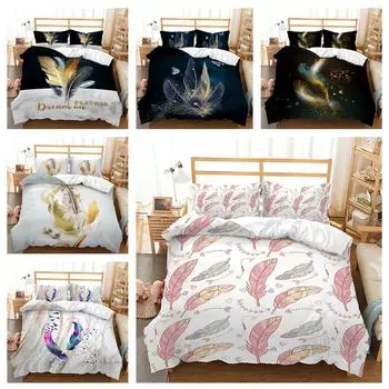 3D комплект постельного белья из ткани из микрофибры, пододеяльник и наволочка, 2/3 шт., AU240 * 270, полноразмерное украшение для дома Baby 100x135cm