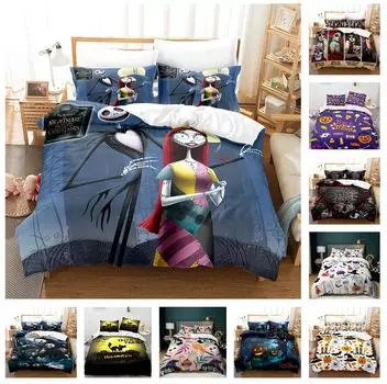 3D комплект постельного белья на Хэллоуин, праздничная атмосфера, украшение спальни, постельное белье и наволочки, домашний декор из 2 или 3 ужасов Baby 100x135cm