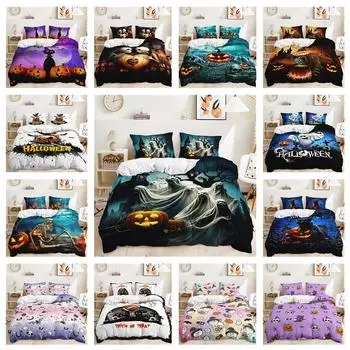 3D комплект постельного белья на Хэллоуин, пододеяльник с призраком террориста, наволочка 2/3, детская комната, домашний текстиль, праздничный подарок Baby 100x135cm