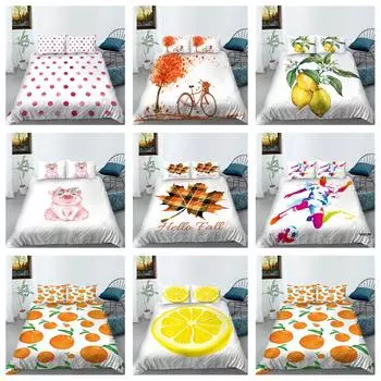 3D комплект постельного белья на белом фоне с белым минималистичным одеялом и наволочкой из 2/3 кусочков ткани из микрофибры для мягкого украшения дома Baby 100x135cm