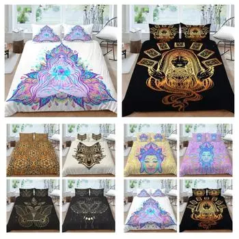 3D комплект постельного белья, пододеяльники, креативная богемная наволочка, пододеяльник, домашнее постельное белье UK Single 135x200cm