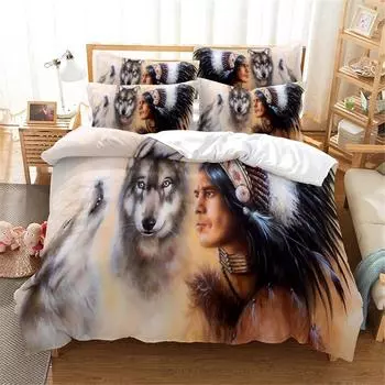 3D комплект постельного белья Queen Bedding Duvet Cover Set Bedding Bed Cover Cotton Queen Bed Cover Set Bed Set Bedding EU single(135x200cm)