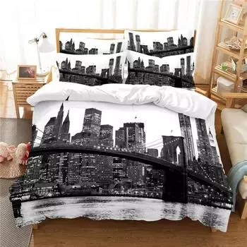 3D комплект постельного белья Queen Bedding Duvet Cover Set Bedding Bed Cover Cotton Queen Bed Cover Set Bed Set Bedding EU single(135x200cm)&set