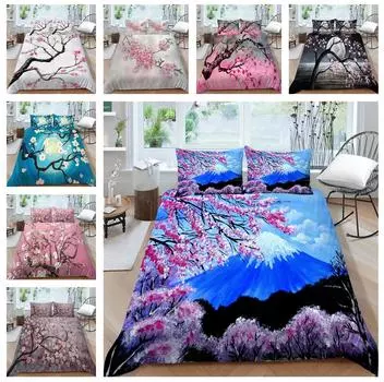 3D комплект постельного белья с цветком сливы в китайском стиле пододеяльник и наволочка AU/EU/DE/UK/US полный размер украшения дома Baby 100x135cm