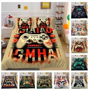 3D комплект постельного белья с изображением головы черепа, пододеяльник и наволочка с рисунком головы черепа, 2/3 предмета, серия игровых автоматов, украшение для дома Baby 100x135cm