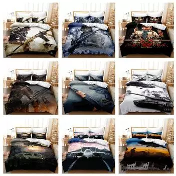 3D комплект постельного белья в индустриальном стиле, роскошный пододеяльник с HD-принтом, 2/3, мужской комплект для мальчиков, AU/EU/US/UK/DE, полноразмерный домашний комплект DE 100x135cm