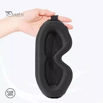 3D контурный чехол для сна для женщин и мужчин, улучшенное пространство для глаз для спящих на боку, светонепроницаемая дышащая повязка для глаз с регулируемыми ремнями чёрный