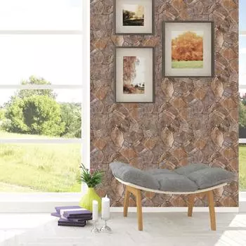 3D коричневый камень самоклеящаяся плитка настенная наклейка домашний декор ПВХ наклейки Чехлы для кухонного шкафа обои для ванной комнаты водонепроницаемые обои 30*30CM