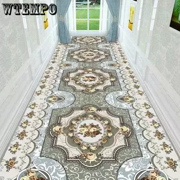 3D коридорный ковер Главная Красный ковер Прихожая Кухня Длинный коридорный ковер W80*H200CM