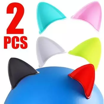 3D кошачьи уши украшения шлема универсальный мотоцикл электромобиль вождение стиль кошачьи уши наклейки декор шлем аксессуары