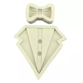 3D костюм рубашка бант силиконовая резина гибкая пищевая безопасная форма глина смола керамика конфеты помадка конфеты шоколад мыло форма S