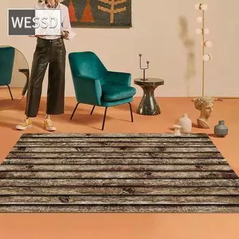 3D ковер с деревянным принтом для гостиной, ретро, индивидуальный размер, мягкий нескользящий кухонный ковер, детский игровой коврик, коврик для передней двери, коврик 40x60cm 1pcs