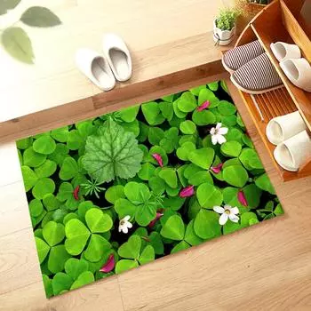 3D ковер с природными пейзажами для гостиной, зеленый лес, водопад, пейзажный ковер, противоскользящий ковер для спальни, большой в ванной комнате 50*80cm