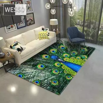 3D ковер с рисунком животного для гостиной, современное роскошное украшение, большой коврик для ванной, прямоугольный коврик для журнального столика, прикроватные ковры для спальни 40x60cm 1pcs