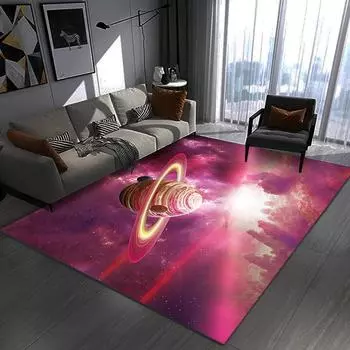3D-ковёр Cartoon Universe Area Rug - большой, полностью покрытый ковер для спальни, гостиной или дивана RZ-Universe Planet-13, 40*60cm
