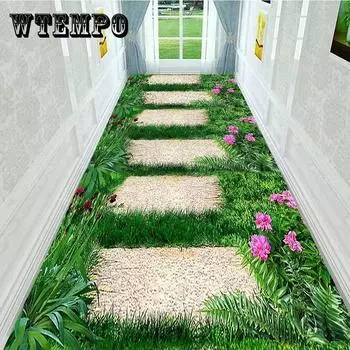 3D Коврик для коридора Коврик для дома / офиса Коврик для спальни Вход / Коврик для прихожей Коврик для гостиной W60*H100CM
