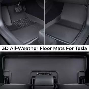 3D коврик для пола Tesla Model 3 Model Y 2017-2025 Premium All Weather Anti-Slip напольный коврик Custom Fit 2025 Model 3 Highland
