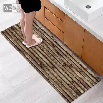 3D коврик под дерево для кухни, пол, коврик для ванной комнаты, противоскользящий коврик для прачечной, ковер для спальни, коврик для гостиной 40x60cm