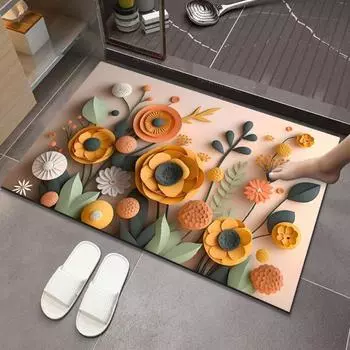 3D коврики для ванной комнаты, нескользящие, дренажные коврики для домашнего декора, коврики для пола 50x80cm-05