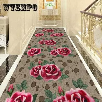 3D Ковры для гостиной Крытый вход Пасторальный ковер Цветочное растение Дорожный коридор Ковер Домашний декор 120cm*100cm