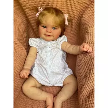 3D кожа с сосудистой веной 60 см тканевое тело силиконовая кукла реборн игрушка для девочки улыбающееся искусство малышей Bebe Boneca подарок на день рождения Finished doll