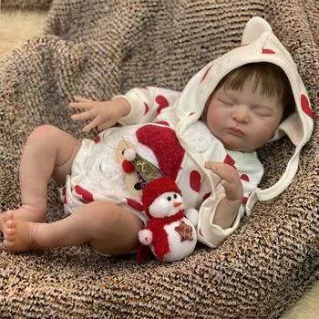 3D кожа с видимыми венами, 50 см, спящая кукла Laura Reborn Bebe с телом из мягкой ткани, виниловой головой и конечностями, игрушка-кукла