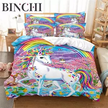 3D Красивый комплект постельного белья Queen Bedding Duvet Cover Set Bedding Bed Cover Cotton Queen Bed Cover Set Bed Set Bedding EU single(135x200cm)&set