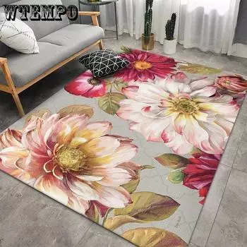 3D красивый ковер с персиковым цветком креативные цветочные коврики для кухни, ванной комнаты, противоскользящий коврик для гостиной, спальни, декоративные ковры 80*120cm