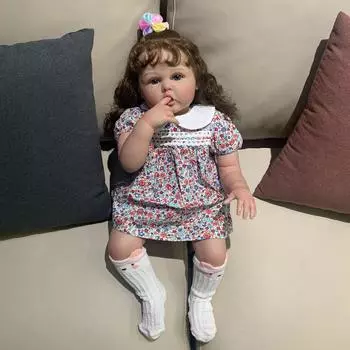 3D краска для кожи с венами, силиконовая, 60 см, кукла реборн для девочек, длинные волосы, принцесса для малышей, Bebe, коллекция художников, подарок