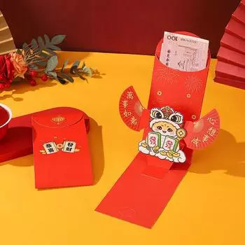 3D красный конверт Хунбао китайский праздник весны украшение змея новогодний красный пакет 2025 счастливый денежный мешок для детей подарки A