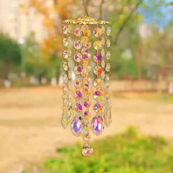 3D красочный подвесной светильник в виде ловца солнца, подвесной хвост, вертушка, хрустальный подвесной колокольчик, домашний декор