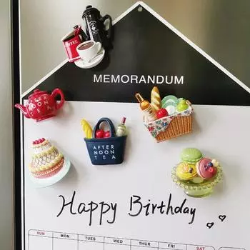 3D креативная имитация еды милые мини-магниты на холодильник домашний декор наклейки на холодильник паста для холодильника маленькая паста для холодильника