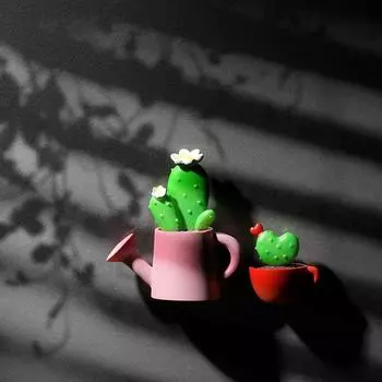 3D Креативные наклейки на холодильник Смола Растение Кактус Суккулент Индивидуальный дизайн Украшения для дома Украшения Несколько стилей