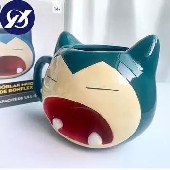 3D кружка, большая емкость, мультяшная керамическая чашка для воды, чашка для молока, кофе, чая, кружка 1000 мл C ldren, подарок для мальчиков и девочек 1pc синий