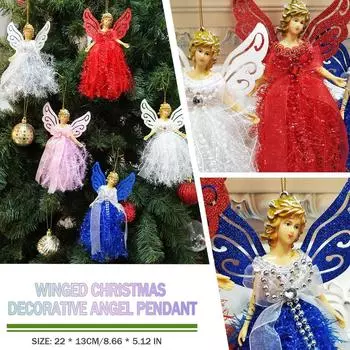 3D Кукла-ангелочек, кулон, рождественские украшения, ручная работа, рождественская елка, подвесной подарок, новое Рождество A7B5 white -1pcs