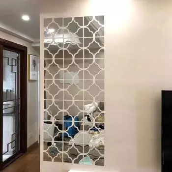 3D квадратная акриловая зеркальная настенная наклейка DIY современная наклейка самоклеящиеся настенные наклейки для гостиной ТВ фон стены домашний декор