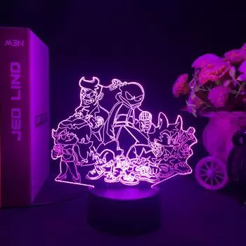 3D лампа Friday Night Funkin Night Light 3D лампа светодиодная фигурка меняющая сенсорное дистанционное освещение для спальни домашний декор подарки для детей