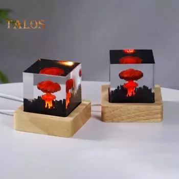 3D лампа в виде гриба светодиодный ночник мягкое свечение мини-размера питание от USB лампа украшение для спальни 5cm