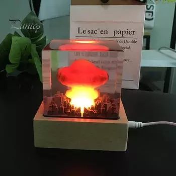 3D лампа в виде гриба светодиодный ночник мягкое свечение мини-размера питание от USB лампа украшение для спальни 5cm