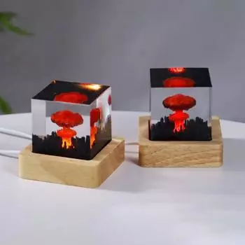 3D лампа в виде гриба светодиодный ночник мягкое свечение мини размер USB 5cm