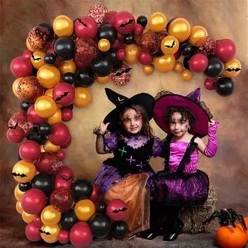 3D латексная печать воздушный шар скелет привидение конфетти воздушные шары украшения на Хэллоуин воздушные шары детские игрушки 1set