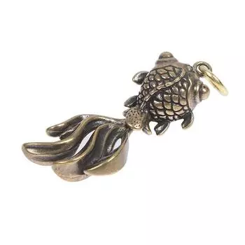 3D латунная рыба, литье, фигурка животного, ретро-стиль, металлическая скульптура, украшения, подарок
